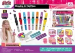 Richtots Premium 8-Piece Drawing Art Nail Pens Set, 3-in-1 DIY Beauty Nail Art Studio with Glittery Decorations, Stickers, and Tools, Non-Toxic Creative Gift for Girls