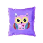 Richtots Premium DIY Magic Sequin Owl Pillow Kit, Reversible Color-Changing Sequin Art Craft, Creative Soft Plush Decor Set for Girls Ages 5+ - Image 2