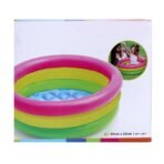 Richtots Premium Intex #57107 Rainbow 3-Ring Sunset Glow Kiddie Pool – 3ft Portable Toddler Splash Pad – Soft Inflatable Floor for Safe Backyard Play - Image 5