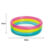 Richtots Premium Intex #57104 Rainbow 3-Ring Sunset Glow Kiddie Pool – 3ft Portable Toddler Splash Pad – Soft Inflatable Floor for Safe Backyard Play - Image 2