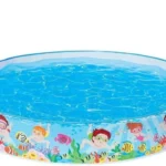 Richtots Premium Intex #56451 Snapset Pool – 5ft x 10in Portable Kiddie Pool – No Inflation Required, Instant Setup Outdoor Water Play Enclosure for Kids