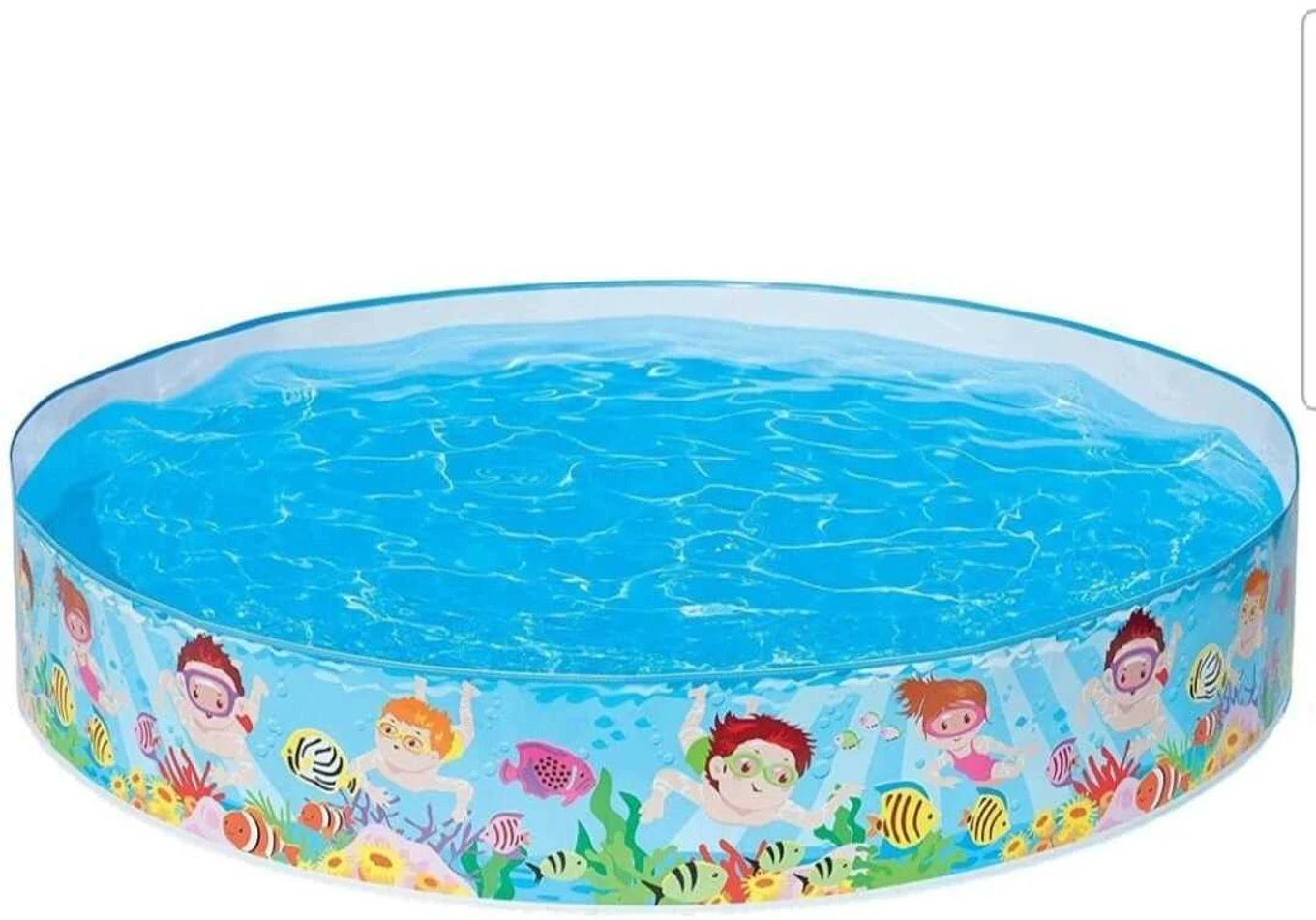 pool511 Richtots Premium Intex #56451 Snapset Pool – 5ft x 10in Portable Kiddie Pool – No Inflation Required, Instant Setup Outdoor Water Play Enclosure for Kids - Image 1