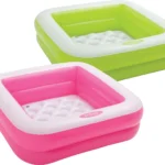 Richtots Premium Intex #57100 Play Box Pool – 3ft Square Inflatable Toddler Pool – Soft Padded Floor for Safe Backyard Splash Time