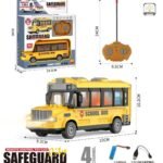 Rechargeable Yellow School Bus RC Toy - High-Speed 27MHz Remote Control Bus with Anti-Skid Rubber Tires