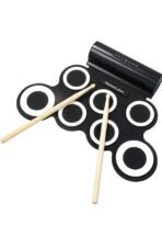 Premium Beginners Electronic Drum Set, Built in Dual Speakers, Foot Pedals, Drum Sticks, Headphone Jack, Birthday Gifts, MIDI,12 Demo songs
