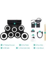 Premium Beginners Electronic Drum Set, Built in Dual Speakers, Foot Pedals, Drum Sticks, Headphone Jack, Birthday Gifts, MIDI,12 Demo songs - Image 7