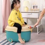 Richtots Premium Rolling Toy Storage Box with Building Block Lid – Large Capacity 2-in-1 Mobile Toy Organizer, Multi-Purpose Storage Trunk on Wheels with Handle for Kids & Toddlers - Image 4