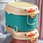 Richtots Premium Rolling Toy Storage Box with Building Block Lid – Large Capacity 2-in-1 Mobile Toy Organizer, Multi-Purpose Storage Trunk on Wheels with Handle for Kids & Toddlers - Image 8