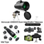 Richtots Premium 40X60 HD Monocular Telescope – High-Power Zoom Magnification with Smartphone Adapter, Tripod, and Compass for Wildlife, Hiking, and Outdoor Adventure - Image 4