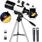 Richtots Premium F30070M Astronomical Telescope – Professional HD Refractor with Smartphone Adapter, Adjustable Tripod, and Finder Scope for Kids & Astronomy Beginners
