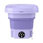 Richtots Premium Foldable Washing Machine with Spin Dryer – 10L Portable Mini Washer for Baby Clothes, Delicates, and Underwear – Compact Ultrasonic Cleaning with 3 Deep Clean Modes