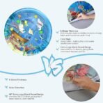 Richtots Premium Round Inflatable Tummy Time Water Mat – Sensory Play & Motor Skill Development Toy for Infants - Image 3