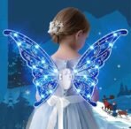 Premium Light Up Fairy Wings with LED Lights for Girls Kids Light Up Butterfly Wings, Moving Butterfly Wings, Moving Sparkling Wings, Luminous Butterfly Wing