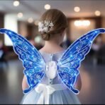 Premium Light Up Fairy Wings with LED Lights for Girls Kids Light Up Butterfly Wings, Moving Butterfly Wings, Moving Sparkling Wings, Luminous Butterfly Wing - Image 4