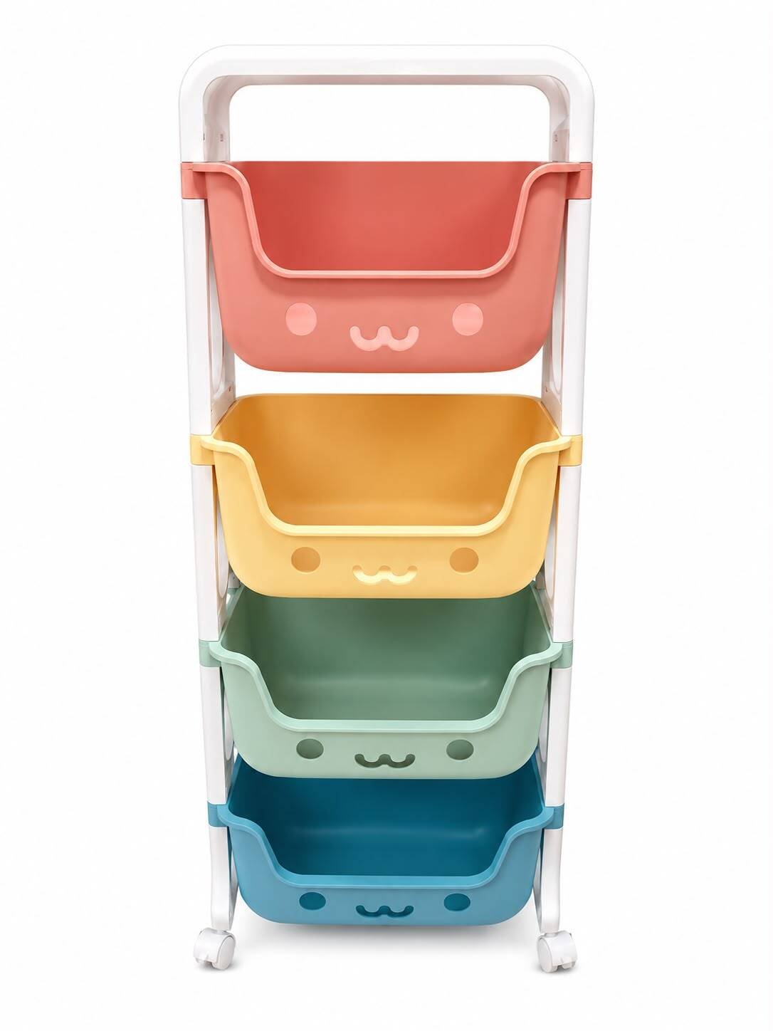 4d316ca7-dba3-4ef8-901d-d5db060596a8 Richtots Premium 4 Tier Kids Storage Drawer Organizer with Wheels - Image 1