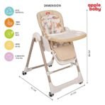 Richtots Premium Kidilo 11-3 Baby High Chair with Swing – Height Adjustable & Reclining - Image 3
