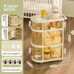 Richtots Premium 5 Layer Baby Storage Organizer with Dustproof Cover & Wheels