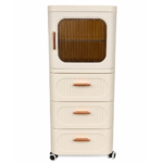 Richtots Premium 1+3 Storage Drawer Cabinet with Dustproof Door & Wheels