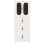 Richtots Premium 4 Door Multipurpose Storage Almirah with Dustproof Cabinet & Wheels