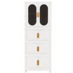 Richtots Premium 4 Door Multipurpose Storage Almirah with Dustproof Cabinet & Wheels