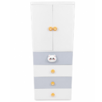 Richtots Premium 5 Storage Kids Almirah with Drawer & Cabinet