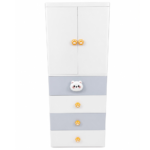 Richtots Premium 5 Storage Kids Almirah with Drawer & Cabinet