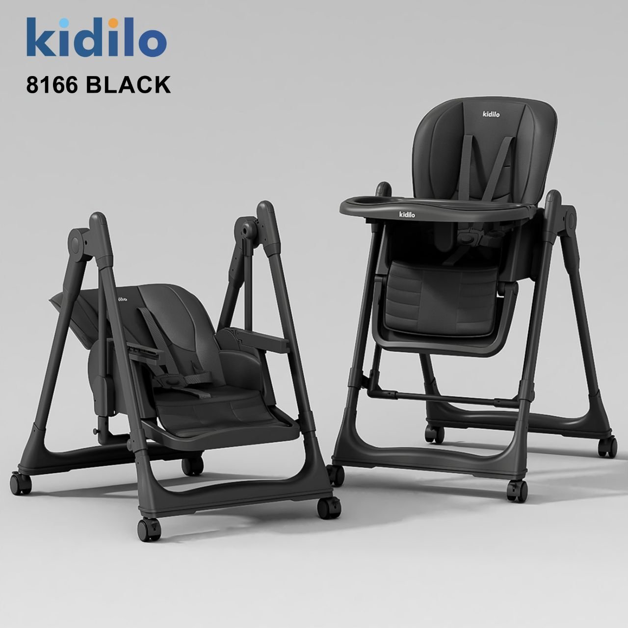 WhatsApp Image 2026-06-13 at 7.09.23 PM Richtots Premium Kidilo 8166 Baby High Chair with Swing – Height Adjustable & Reclining - Image 1