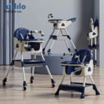 Richtots Premium Kidilo E-560 4-in-1 Baby High Chair – Reclining, Height Adjustable & Foldable
