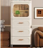 Richtots Premium 1+3 Storage Drawer Cabinet with Dustproof Door & Wheels - Image 3