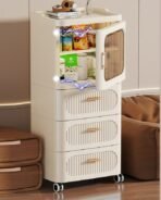 Richtots Premium 1+3 Storage Drawer Cabinet with Dustproof Door & Wheels - Image 2