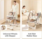 Richtots Premium Kidilo 11-3 Baby High Chair with Swing – Height Adjustable & Reclining - Image 6