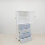 Richtots Premium 5 Storage Kids Almirah with Drawer & Cabinet - Image 2