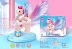 Richtots Premium Battery Operated Unicorn Bubble Gun – Automatic Bubble Blaster with Colorful Lights for Kids