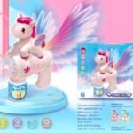 Richtots Premium Battery Operated Unicorn Bubble Gun – Automatic Bubble Blaster with Colorful Lights for Kids
