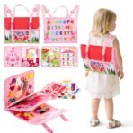 Richtots premium Castle Busy Board for Toddlers 1-3 Backpack, Montessori Busy Board Toys for 2 Year Old Girl with Comprehensive Preschool Educational and Learning Develop Basic Life Skill, Travel Toy - Image 2