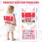 Richtots premium Castle Busy Board for Toddlers 1-3 Backpack, Montessori Busy Board Toys for 2 Year Old Girl with Comprehensive Preschool Educational and Learning Develop Basic Life Skill, Travel Toy - Image 8