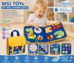 Richtots premium Busy Board for Toddlers,Montessori Toys for Boys Girls 1 2 3 4 5 6 7 Year Old,Early Educational Activity Baby Sensory Toy,Autism Busy Book Travel Toys for Kids (Dinosaur Birthday)