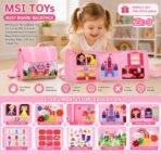 Richtots premium Castle Busy Board for Toddlers 1-3 Backpack, Montessori Busy Board Toys for 2 Year Old Girl with Comprehensive Preschool Educational and Learning Develop Basic Life Skill, Travel Toy