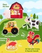 Richtots premium Montessori Busy Book for Toddlers 1-3 Years | Farm Theme Felt Sensory Activity Book for Kids | Fine Motor Skills, Learning & Travel Toy | Educational Gift for Boys & Girls - Image 7