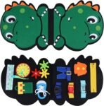 Richtots Premium Busy Board, Busy Board for Toddlers, Sensory Board, Montessori Activity Board, Fidget Board Educational Toy - for Preschool Gift, Learning Travel Toy (Dino) - Image 3