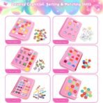 Richtots premium Unicorn Busy Board for Toddlers 1-3, Montessori Toys Toddler Busy Binder with Comprehensive Preschool Educational and Learning Develop Basic Life Skills, Travel Toy Gift for Girls Boys Toddler - Image 3