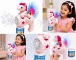 Richtots Premium Battery Operated Unicorn Bubble Gun – Automatic Bubble Blaster with Colorful Lights for Kids - Image 4