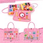 Richtots premium Montessori Busy Book for Toddlers, Educational Travel Toy to Develop Fine Motor Skills, Sensory Busy Book for 1-6 Year Old Boys & Girls, Multicolor - Image 3