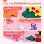 Richtots premium Unicorn Busy Board for Toddlers 1-3, Montessori Toys Toddler Busy Binder with Comprehensive Preschool Educational and Learning Develop Basic Life Skills, Travel Toy Gift for Girls Boys Toddler - Image 6