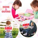 Richtots premium Castle Busy Board for Toddlers 1-3 Backpack, Montessori Busy Board Toys for 2 Year Old Girl with Comprehensive Preschool Educational and Learning Develop Basic Life Skill, Travel Toy - Image 7