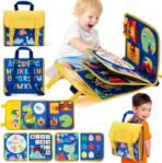 Richtots premium Busy Board for Toddlers,Montessori Toys for Boys Girls 1 2 3 4 5 6 7 Year Old,Early Educational Activity Baby Sensory Toy,Autism Busy Book Travel Toys for Kids (Dinosaur Birthday) - Image 7