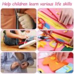 Richtots premium Montessori Busy Book for Toddlers, Educational Travel Toy to Develop Fine Motor Skills, Sensory Busy Book for 1-6 Year Old Boys & Girls, Multicolor - Image 5