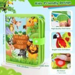 Richtots Premium Busy Book for Toddlers 1-3: Busy Board for 1 Year Old Montessori Toys, Quiet Books Toddler Activity Board, Educational Sensory Toys Birthday Gift for Girls Boys, Travel Toy for Toddlers 2-4 Plane Car - Image 7