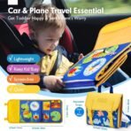 Richtots premium Busy Board for Toddlers,Montessori Toys for Boys Girls 1 2 3 4 5 6 7 Year Old,Early Educational Activity Baby Sensory Toy,Autism Busy Book Travel Toys for Kids (Dinosaur Birthday) - Image 6