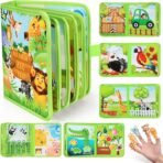 Richtots Premium Busy Book for Toddlers 1-3: Busy Board for 1 Year Old Montessori Toys, Quiet Books Toddler Activity Board, Educational Sensory Toys Birthday Gift for Girls Boys, Travel Toy for Toddlers 2-4 Plane Car - Image 2